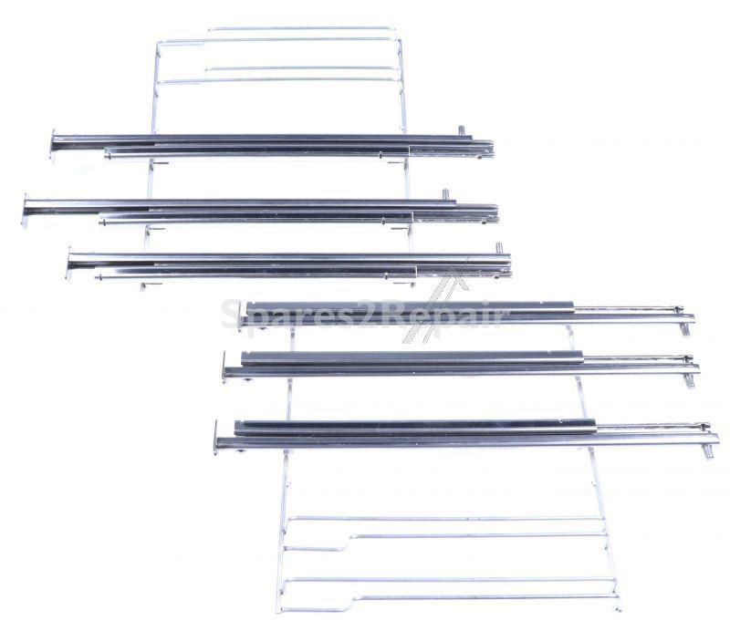 Telescopic Slideout Oven Grills - 11049024 Full Extension Rails 3-fold [Bosch Siemens]