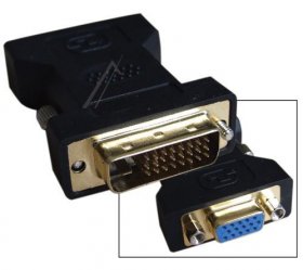 Compatible Dvi plug-hdd socket - Adaptor Dvi-d Plug (24+1)-vga Socket (digital)