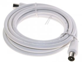 Com White Aerial Cable - Coaxial Lead Plug > Socket 2 5m Class A Com White Aerial Cable - Coaxial Lead Plug > Socket 2 5m Class A