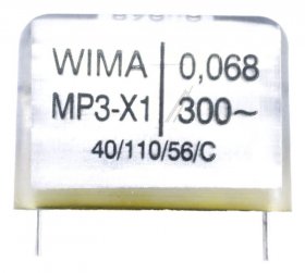 Wima Decoupling Capacitor - 0,068uf-300v Mp3-x1 EntstÖrkondensator Rm=22,5 -rohs- 68nf