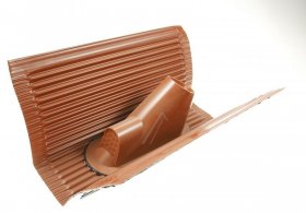 Asci Lead Roof Cover - Adz 616 Alu-dachziegel Mit Kabeleinfuhrung Ziegelrot