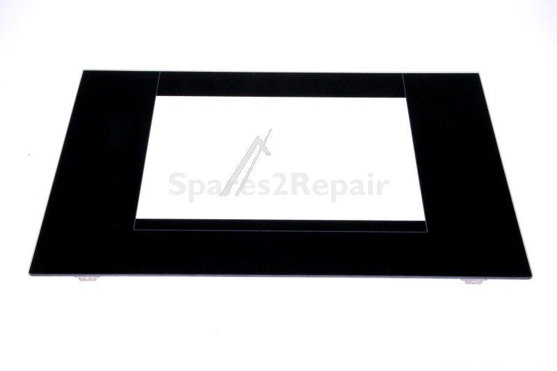 Oven outer Door - C00093338 482000027962 Black Oven Door Glass + Squad [Whirlpool Indesit]