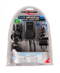 Ansmann Stabilized Power Supply - Aps300 5311103 Plug-in Power Supply Universal 3-12v 600ma Interchangeable Ac Plugs