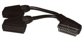 Compatible Scart Plug-scart Socket - Scart-lead 21 Pin Scart Plug-2x 21pin Scart Socket 0 4mtr