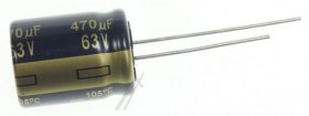 Panasonic 63v Radial Electrolytic 105 De - 470uf-63v El-cap Radial Pan 105° 16x20mm -rohs-
