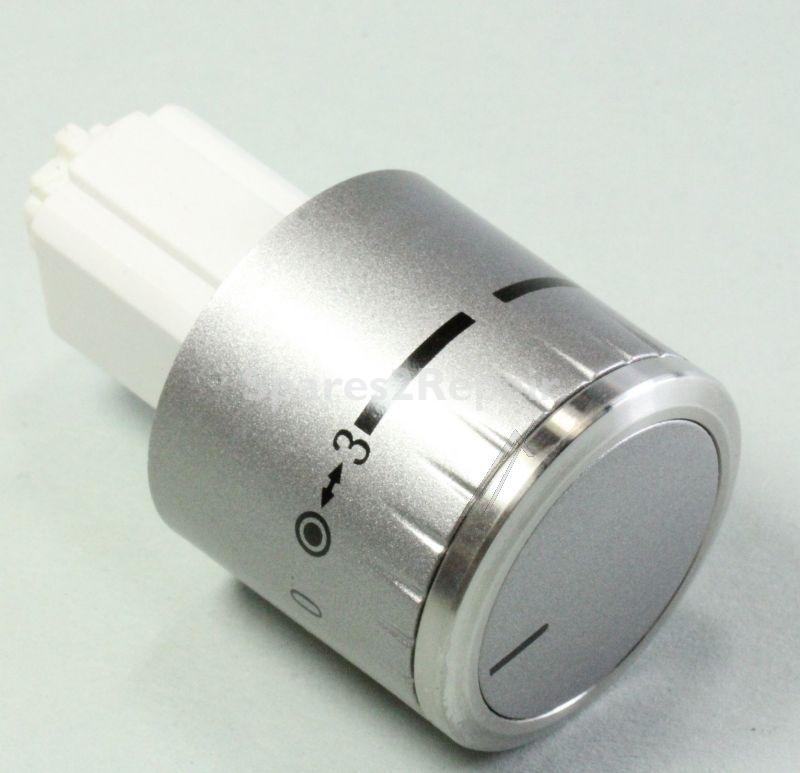 Button - 250400092 C00896127 Oven Duo Hob Knob White Body Inox Ring [Arcelik]
