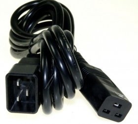 Power Supply Cable - Mains Power Extension Cable 2.5m Black