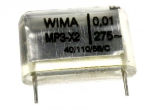 Wima X2 Emi Suppression Capacitor M - 0,01uf-275v Mp3-x2 Capacitor P=15 -rohs- 10nf