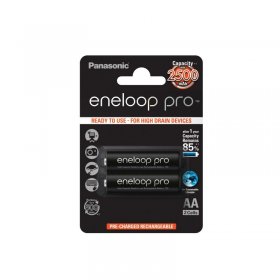Aa-size / Rechargeable Battery - Lr06 Eneloop Pro, Ready To Use Batteries, Aa 2500mah, 2pk Blister