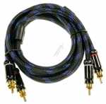 Compatible Stereo Cable Phono Plug - Hq Premium 2x Rca-plug - 2x Rca-plug 1 50m