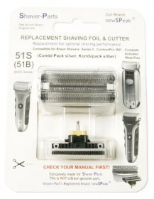 Newspeak Shaver Head - 51s Shaving Foil And Cutter Alternative For Braun 51s