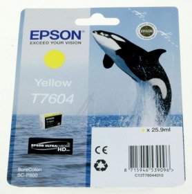 Epson Cartridge - T7604 C13t76044010 Ink Cartridge Yellow 25 9ml