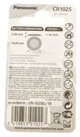 Panasonic 3.0v Button Cell Battery - Cr1025 3v - 30mah Lithium Button Cell Battery 1 Blister