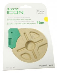 Leitz Colour Cartridge - Schriftband Schwarz Auf Gelb 12mm -10m Fur Leitz Icon