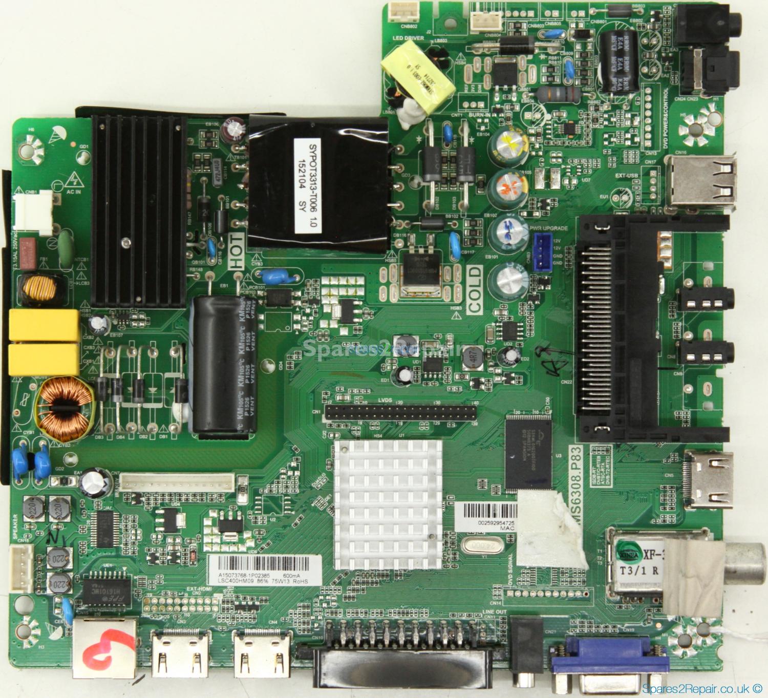 Blaupunkt 40/148Z-GB-11B-FGKU-UK - Main AV - A15073768 - TP.MS6308.P83