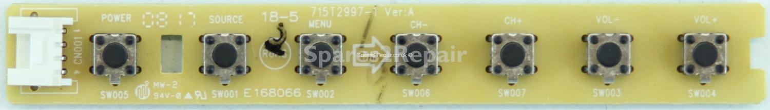 Bush LT26M1CA - Buttons - 715T2997-1 VerA (Without Plastic)