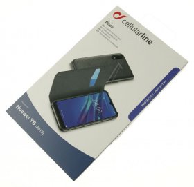Cellular Line Leather Bag Gsm - Booky619k Flip Cover For Huawei Y6 (2019) Sort