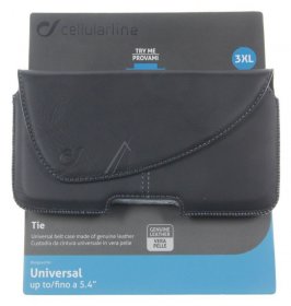 Cellular Line Leather Bag Gsm - Tie3xk Universal Phone Bag Black 3xl Up To