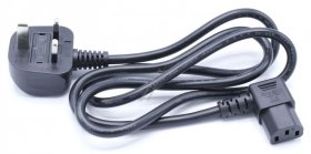 Mains Power Lead - 3x1 H05vvf C-connet L1200 Nero (uk) (t) [Delonghi]