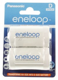 Eneloop Accu And Battery Accessories - Eneloop Battery Adapter Transforms Aa -> D Size
