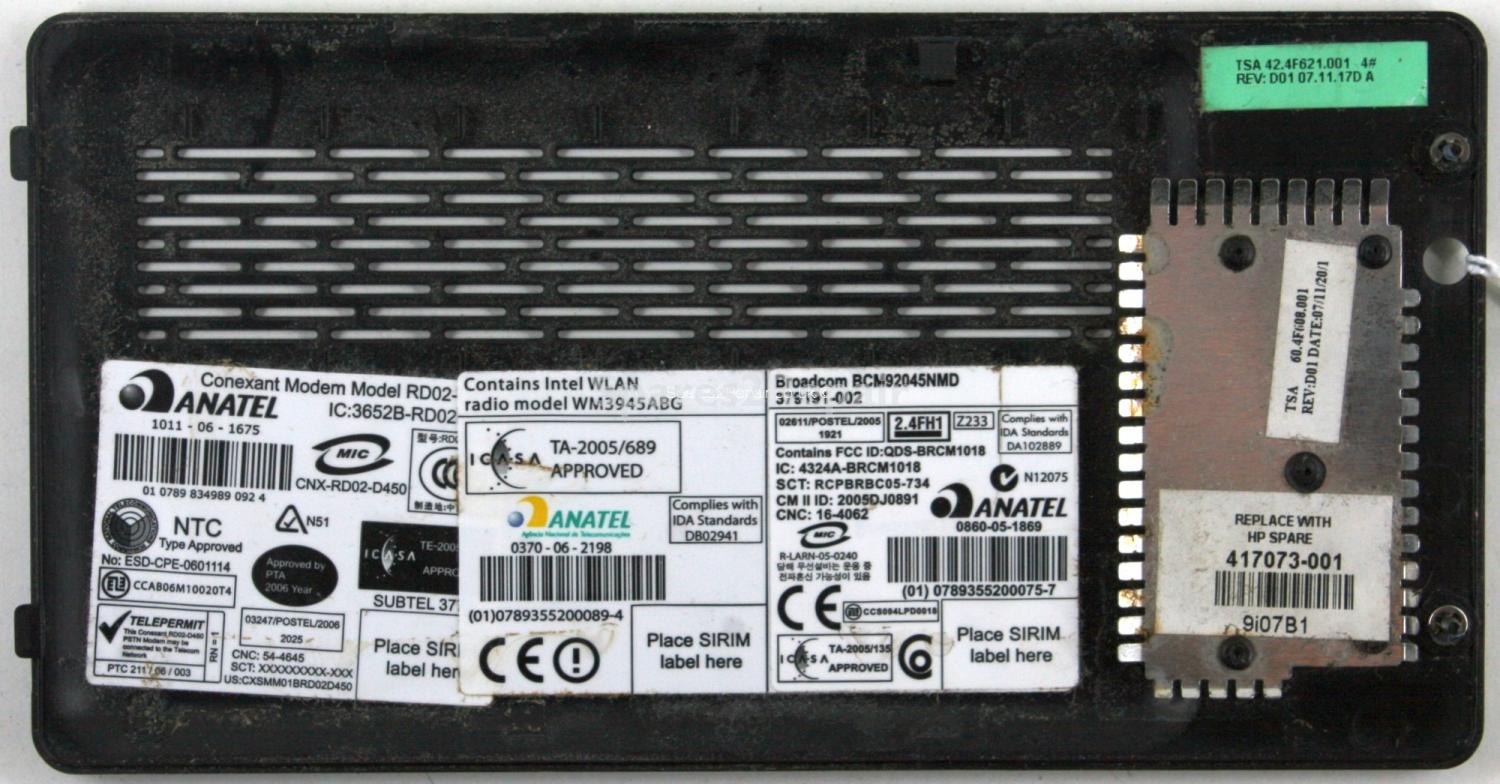 HP Pavilion dv2000 - HDD Cover - 60.4F608.001 - REV:D01 - 417073-001