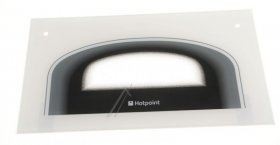 Oven outer Door - C00256101 Ofen Tur Oben Glass Pw+ Klammern [Whirlpool Indesit]