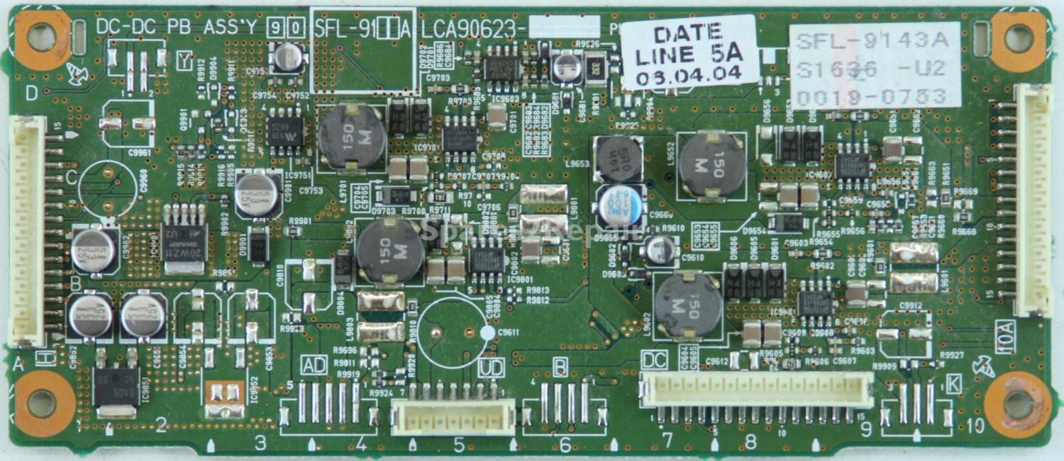 JVC LT-32DX7BJ - DC Board - SFL-9143A - LCB90623 -001E - LCA90623-