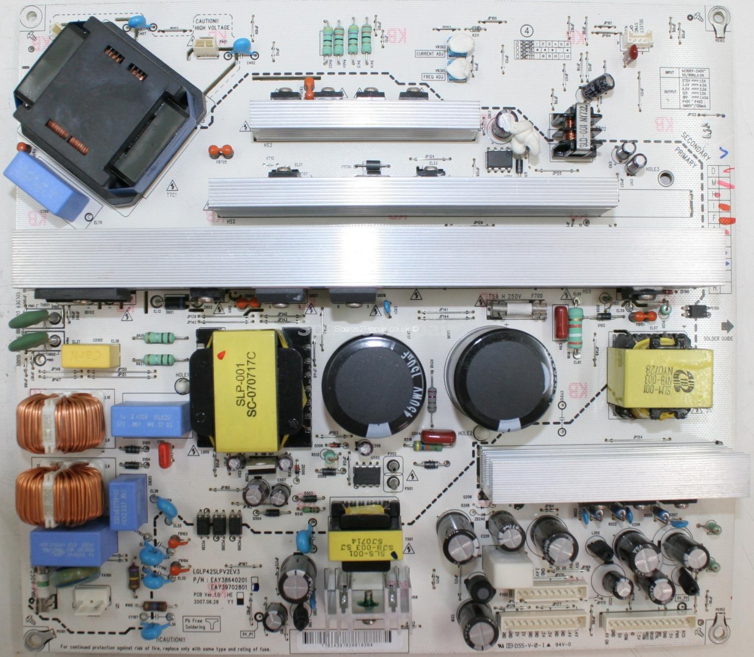 LG 42LF75-ZD - PSU - LGLP42SLPV2EV3 YY - EAY39702801 Ver 1.0