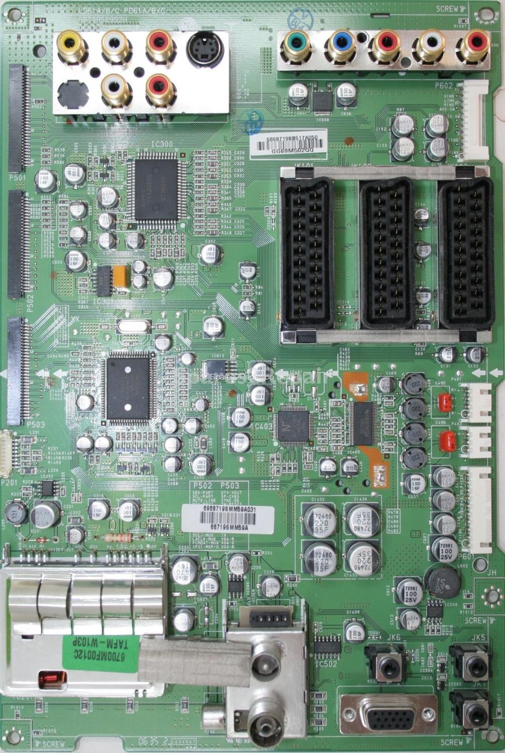 LG 42PC1DV - Main AV - 68709S0992H - 68719SMM59A