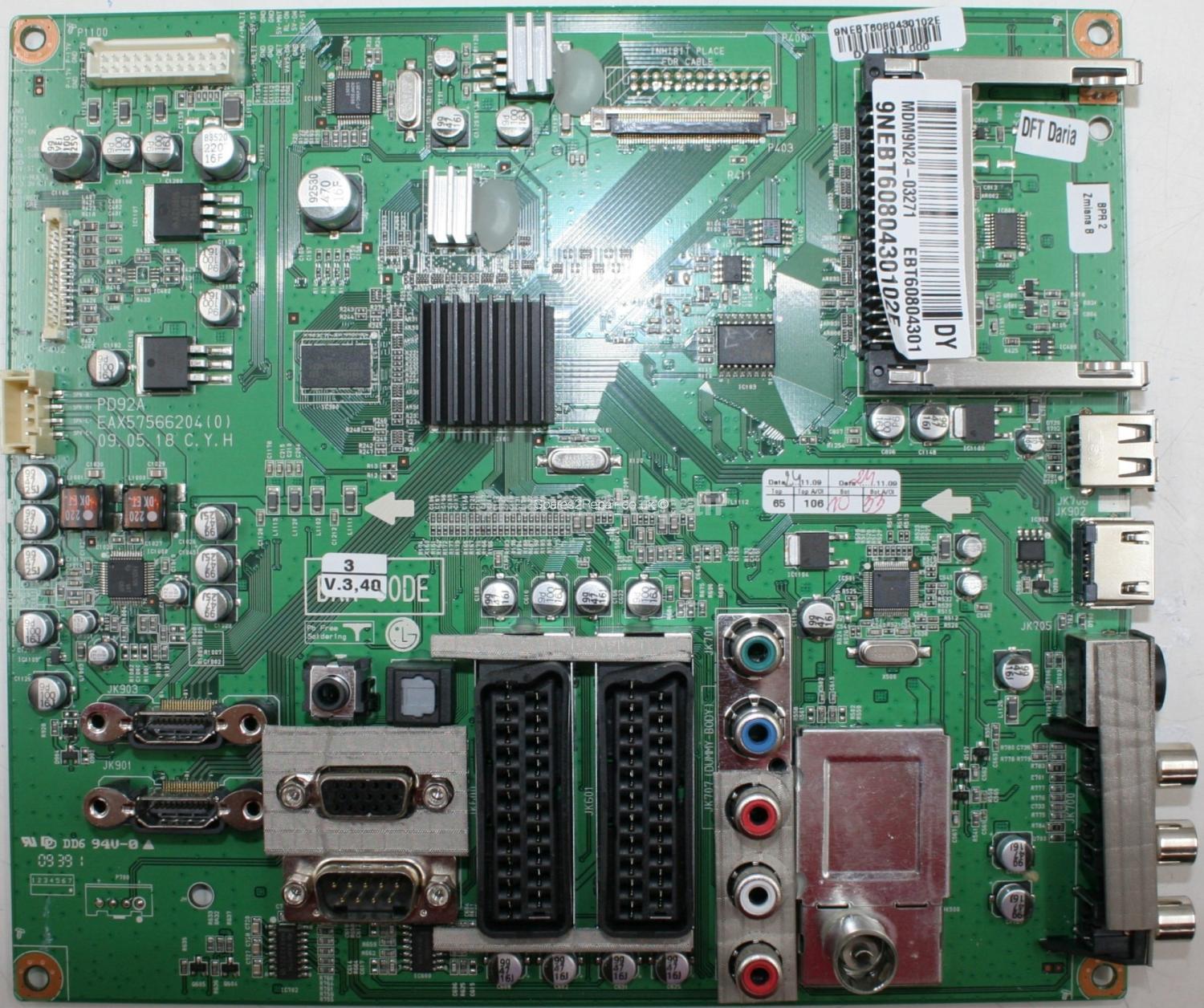 LG 50PS3000 - Main AV - EBT60804301 - EAX57566201 (0) - PD92A