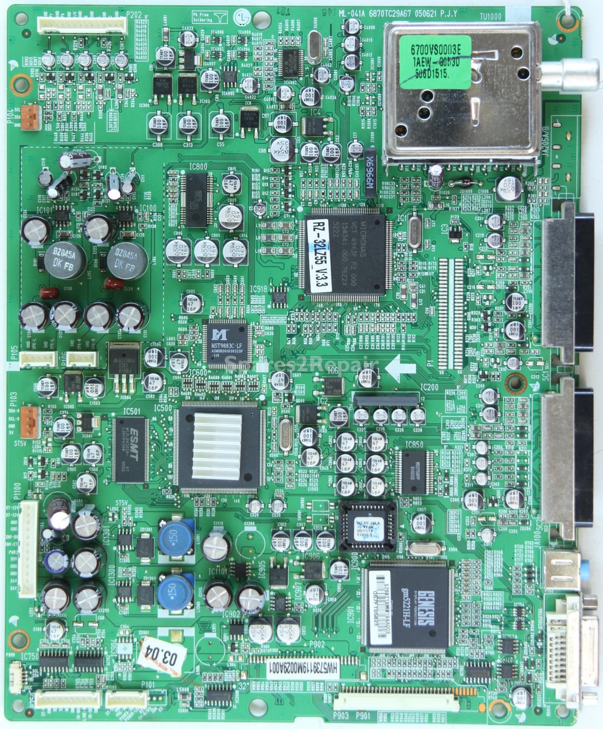 LG RZ-32LZ55 - Main AV - ML-041A - 6870TC29A67 - 050621 - 68719MB164A