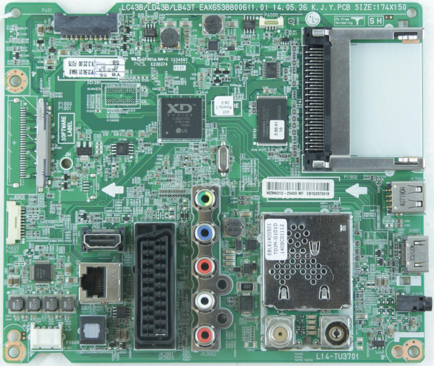 LG 39LB561V - Main AV - EBT62973018 - EAX65388006 (1.0) - LC43B/LD43B/LB43T - L14-TU3701