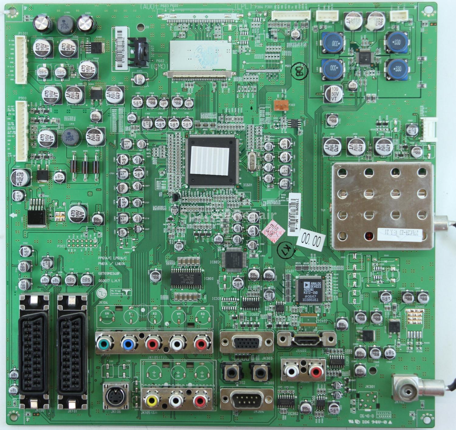 LG 27LC2R-ZJ - Main AV - 68709M0348F - 060617 - PP61A/C LP61A/C - PN61A / LN61A