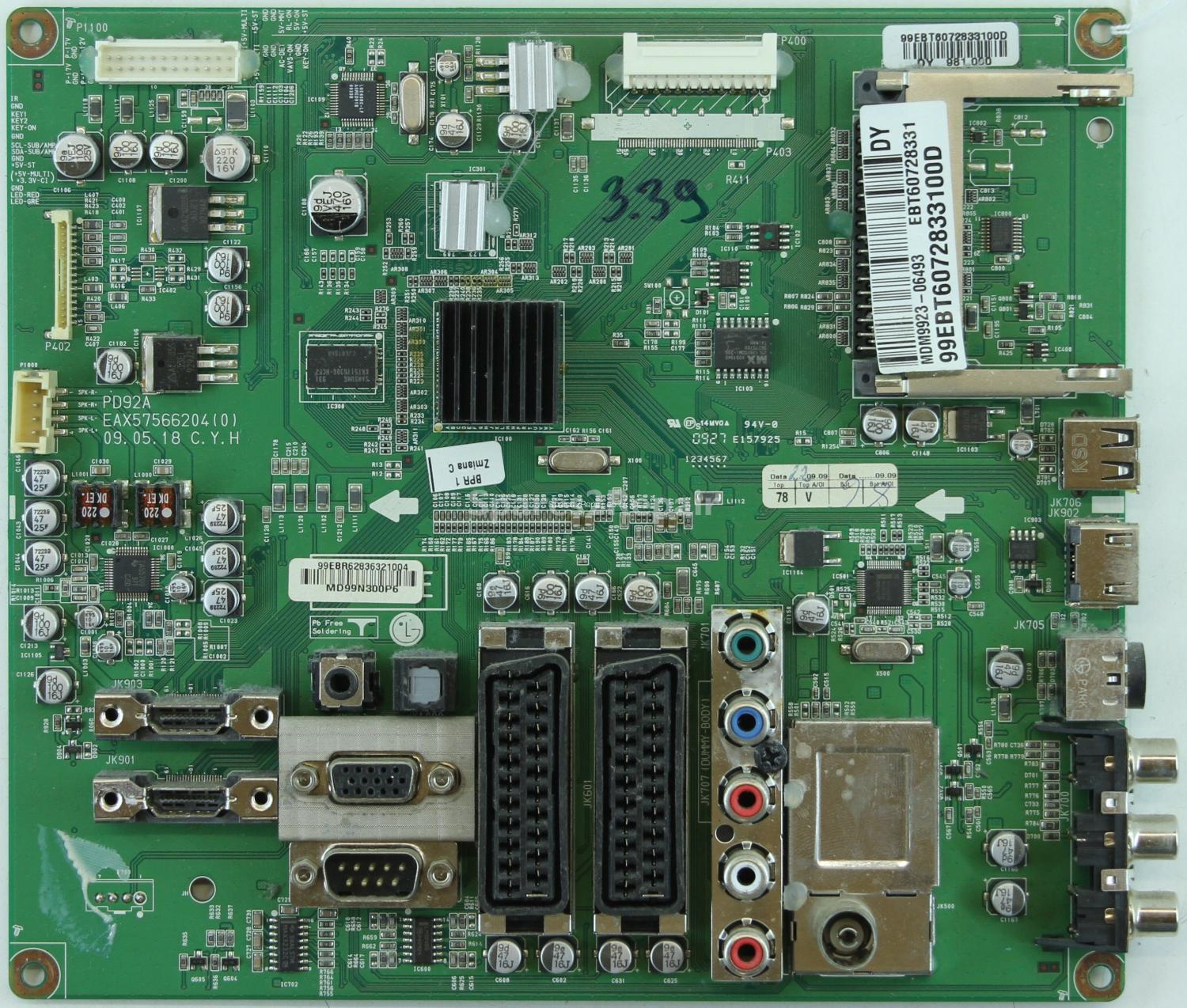 LG 42PQ3000 - Main AV - EAX57566204(0) - PD92A - EBT60728331