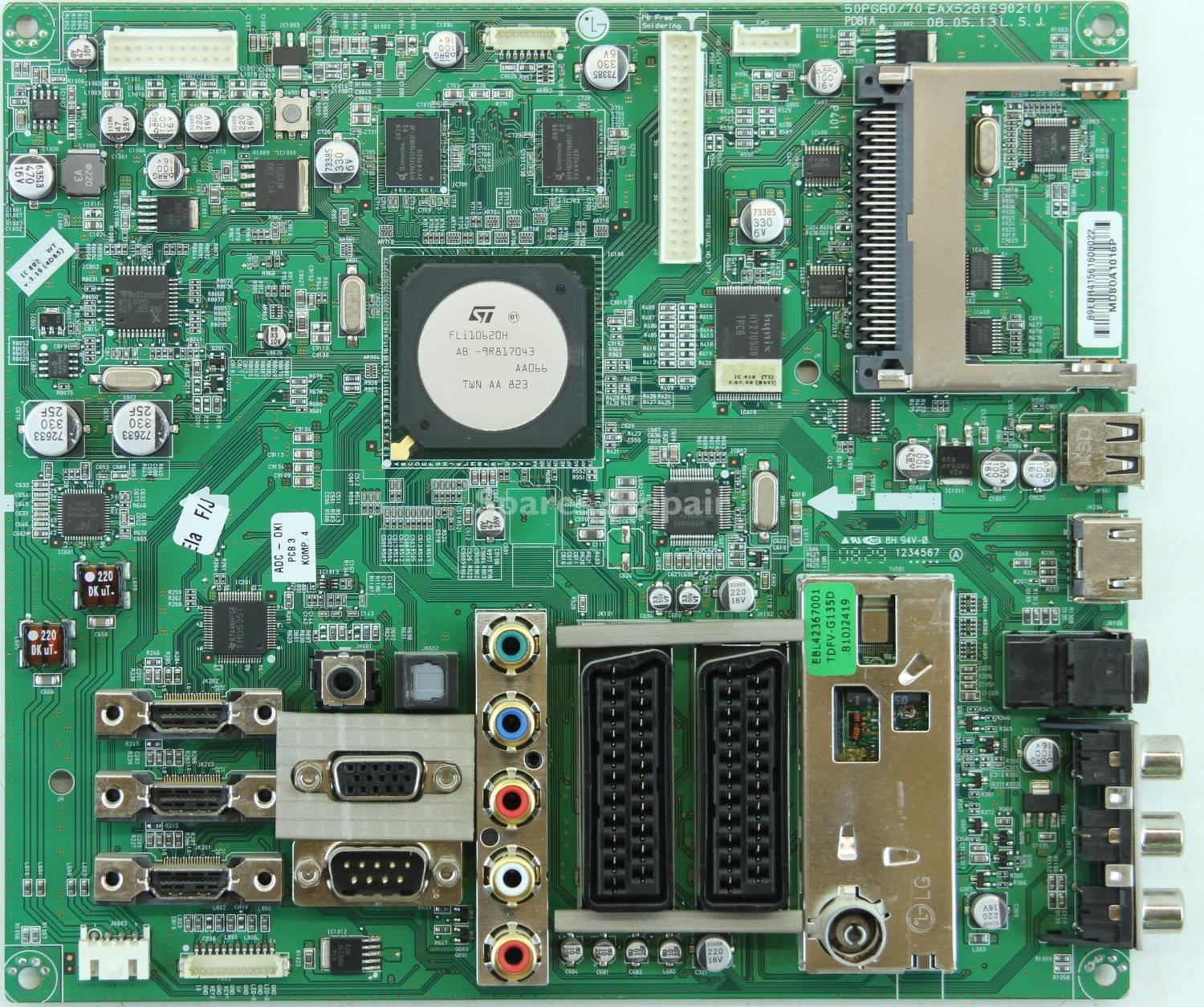 LG 50PG7000 - Main AV - EBR41561608 - EAX52816902(0) - 50PG60/70 - PD81A