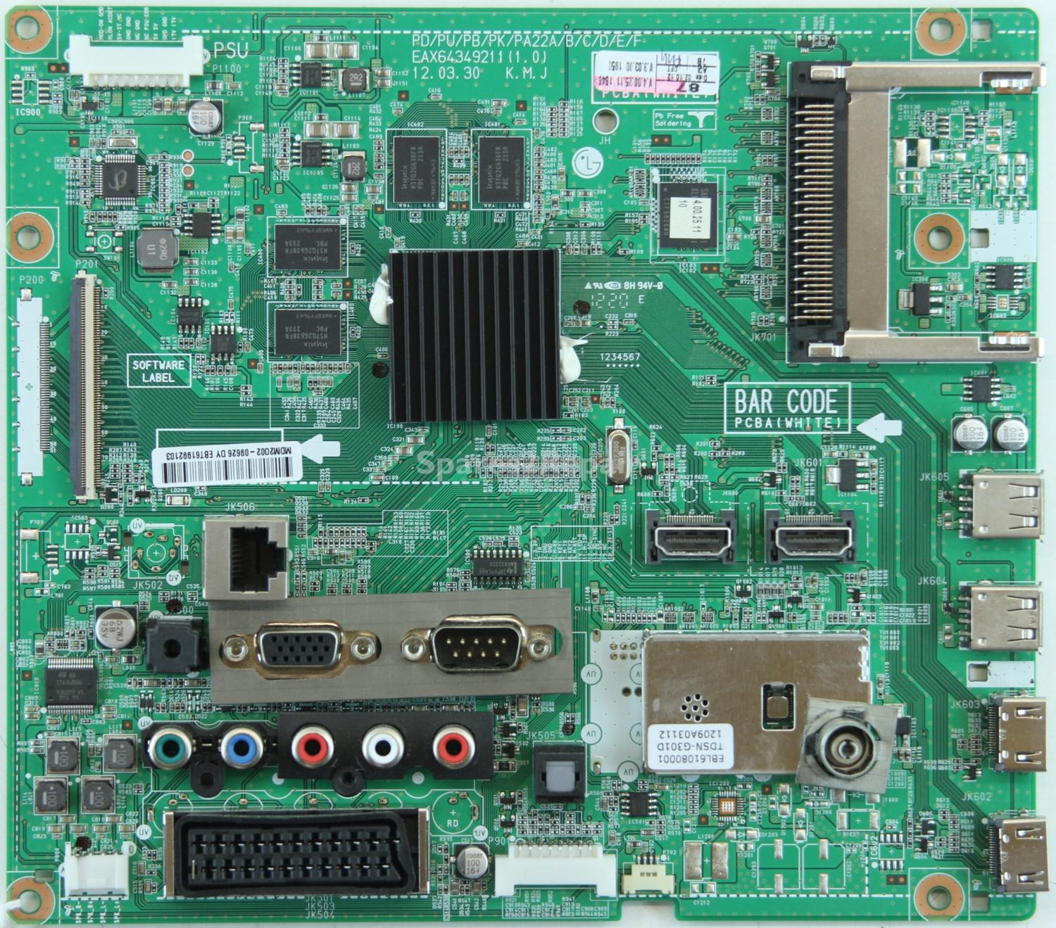 LG 50PM680T-ZF - Main AV - EAX64349211 - EBT61992103