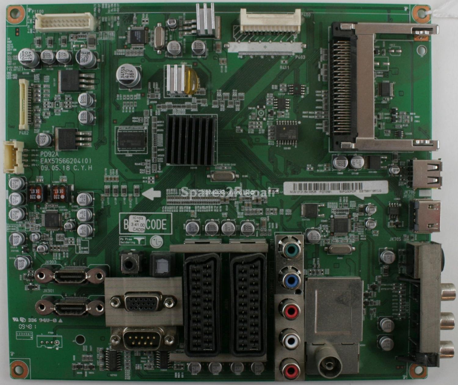 LG 50PQ3000 - Main AV - EBT58011951 - EAX57566204