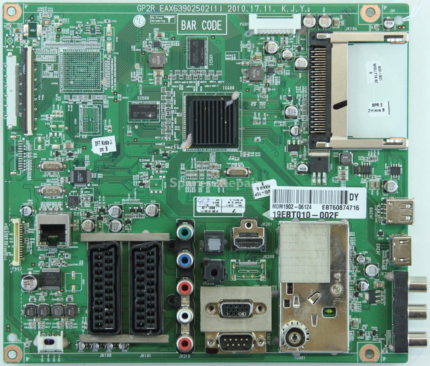 LG 50PV350T - Main AV - EAX63902502(1) GP2R - EBT60874716