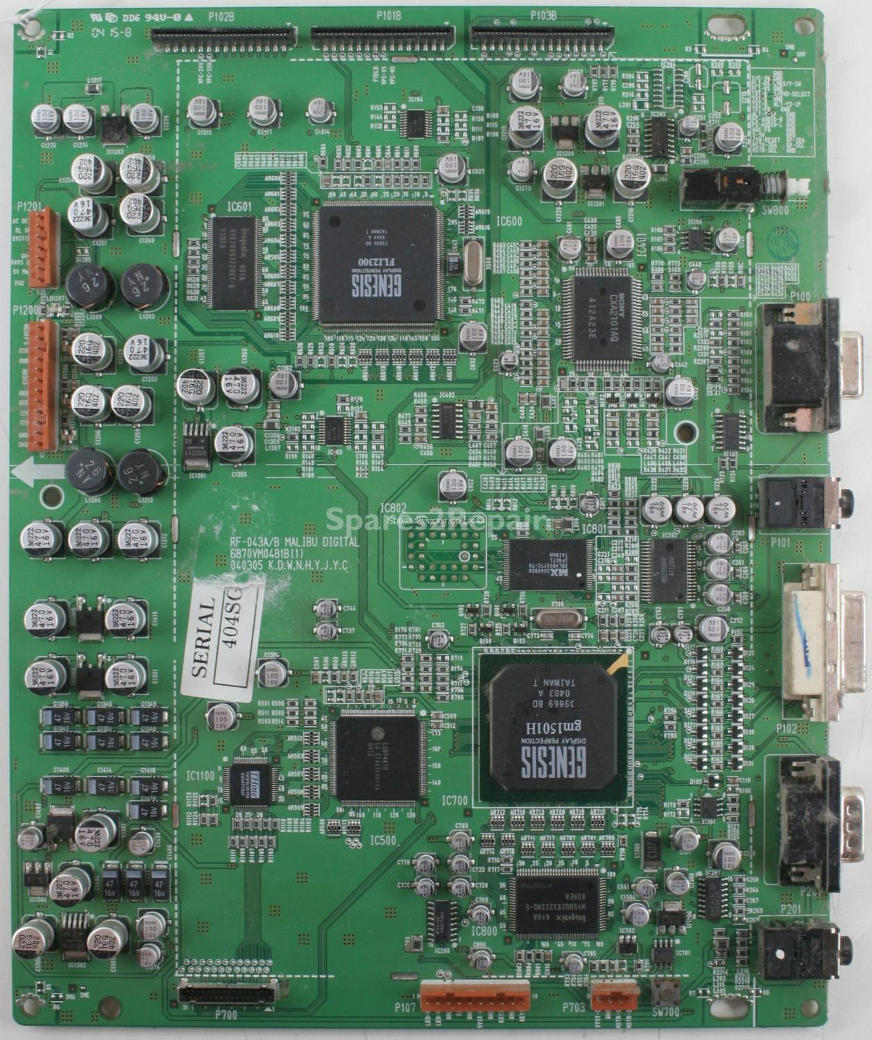 LG RZ-42PX11 - Inputs - 6870VM0481B(1) - 040305 - RF-043A-B MALIBU DIGITAL