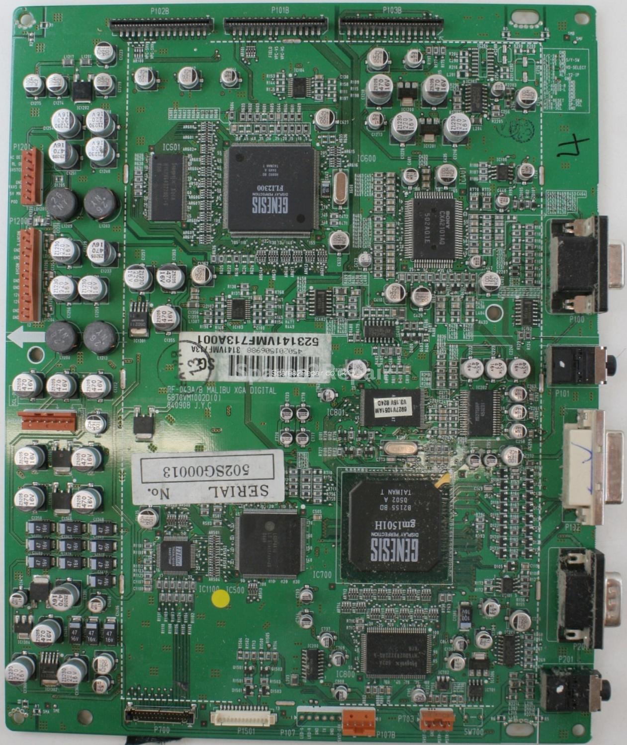 LG RZ-42PY10X - Main AV - 3141VMF713A - 6870VM1002D(0) - 040908 - RF-043A/B MALIBU XGA DIGITAL