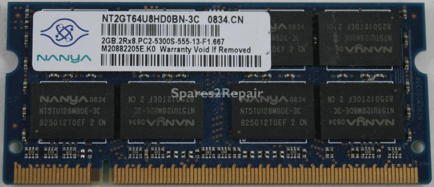 Nanya 2Gb PC2-5300S DDR2-667 Laptop Memory