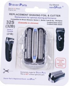 Newspeak Shaver Head - 32s Shaving Foil And Cutter For Brown 32s