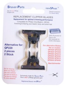 Newspeak Shaver Head - 2er-set Alternative Fur Philips Oneblade Qp220