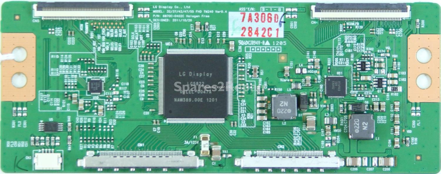 Panasonic TX-L42ET5B - T-Con - 6871L-2842C - 6870C-0402C - 32/37/42/47/55 FHD TM240 Ver0.4