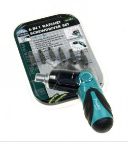 Proskit Tools - Ratchet Adjustable Screwdriver 6-piece Tool Kit