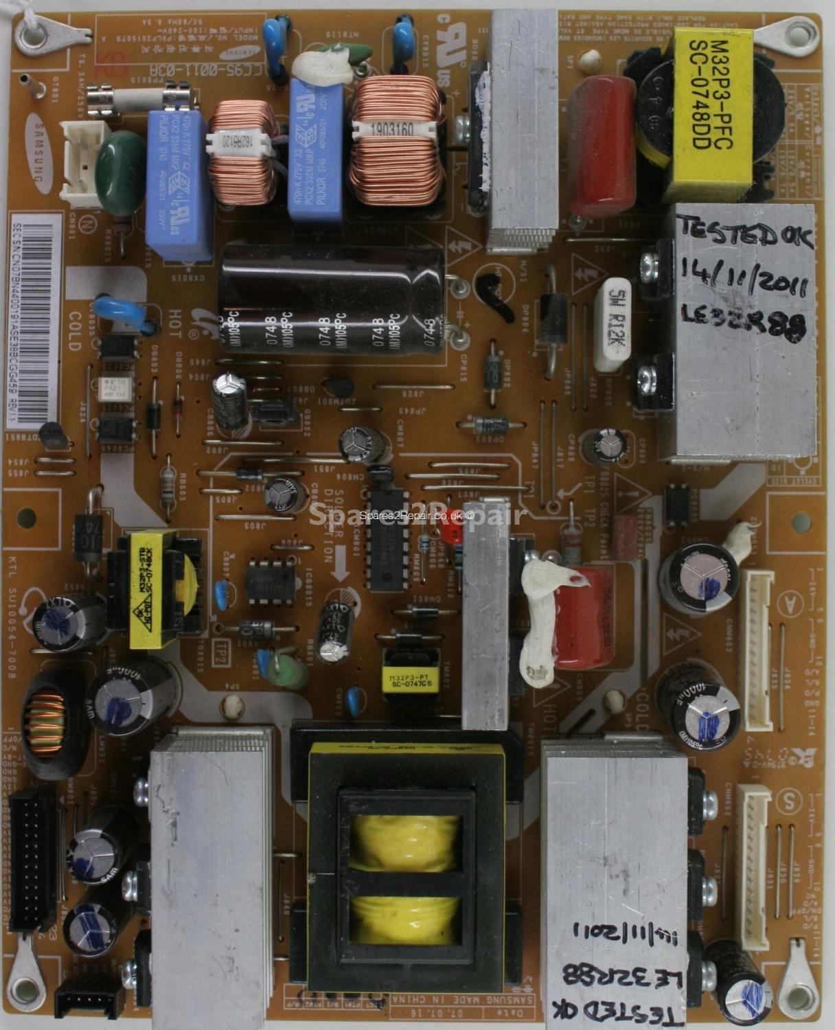 Samsung LE32R87BD - PSU - PSLF201502B - BN44-00191A - Rev 1.1 - SU10054-7008