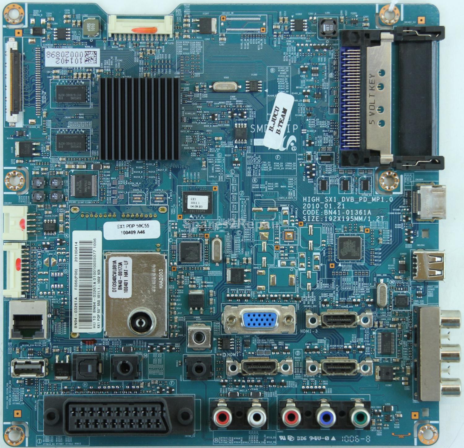 Samsung PS50C550G1W - Main AV - BN41-01361A - BN94-03261A - HIGH_SX1_DVB_PD_MP1.0