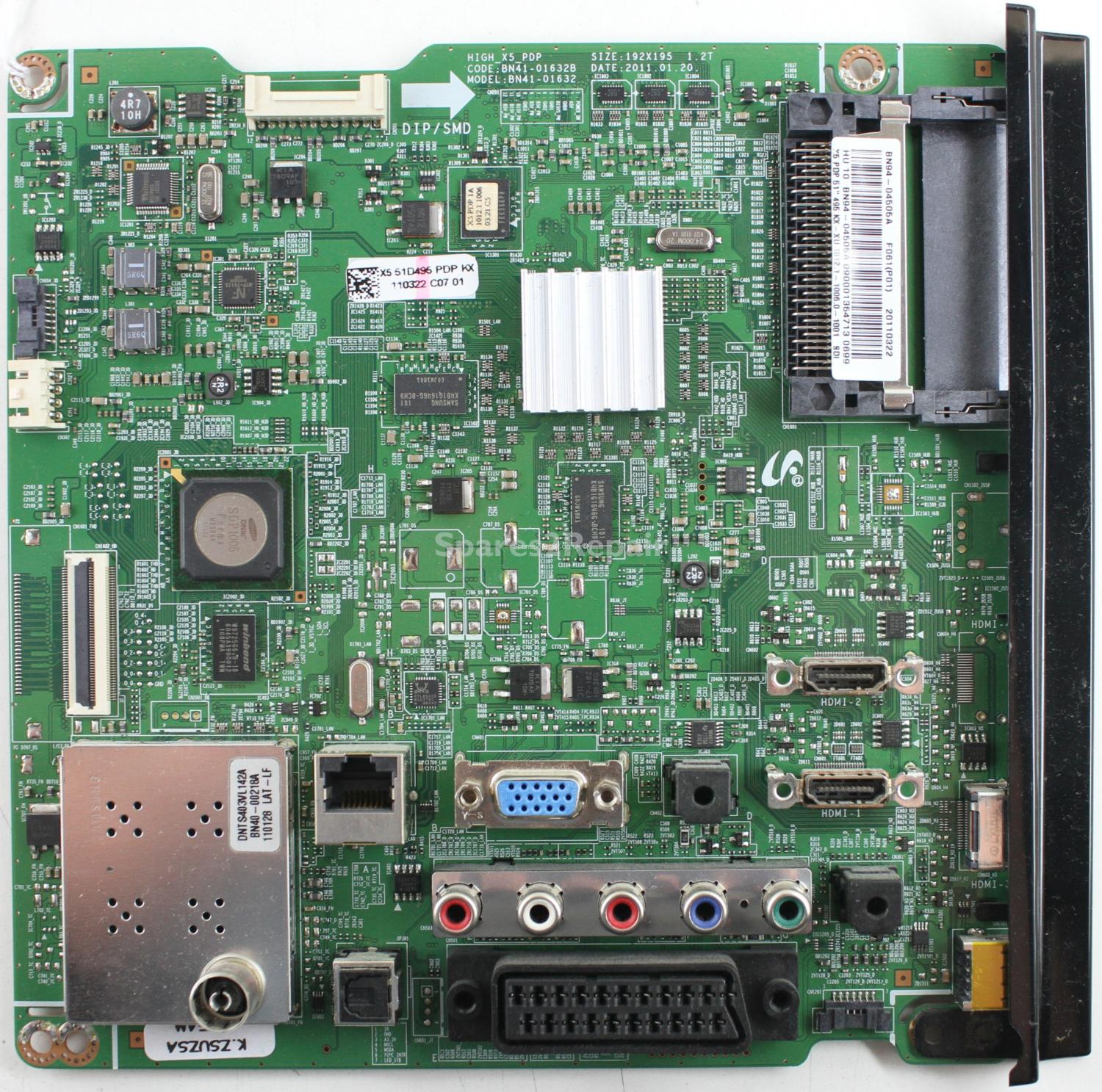 Samsung PS51D495A1K - Main AV - BN94-04505A - BN41-01632B - HIGH_X5_PDP