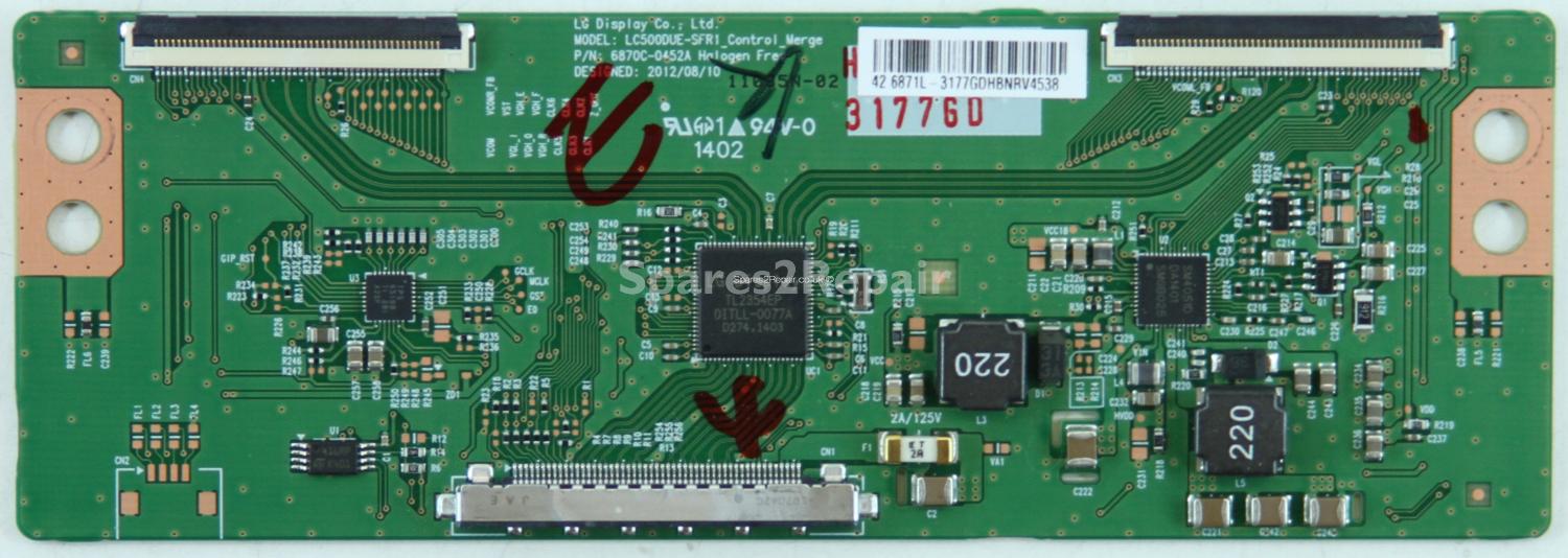 Hitachi 42HXT12U - T-Con - 6871L-3177G - 6870C-0452A - LC500DUE-SFR1_Control_Merge