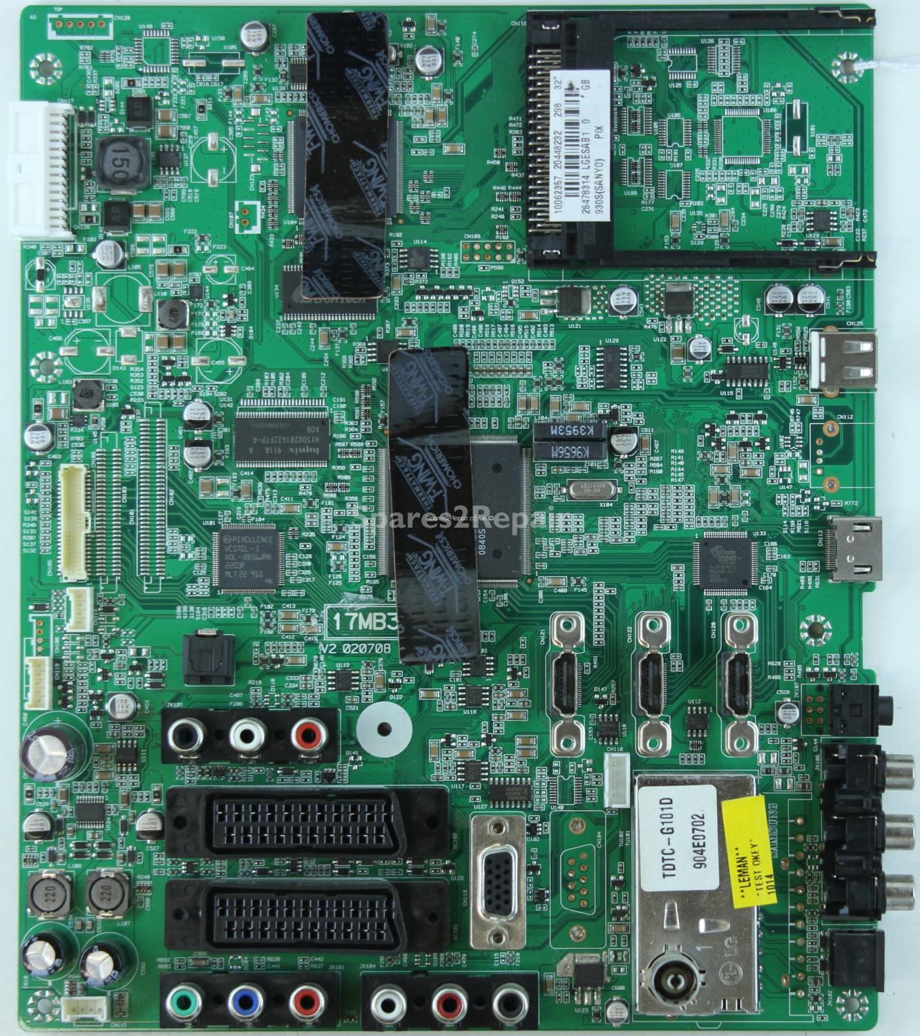 Sanyo CE32LD90-B - Main AV - 20448232 - 17MB35-1 - V2 - 020708